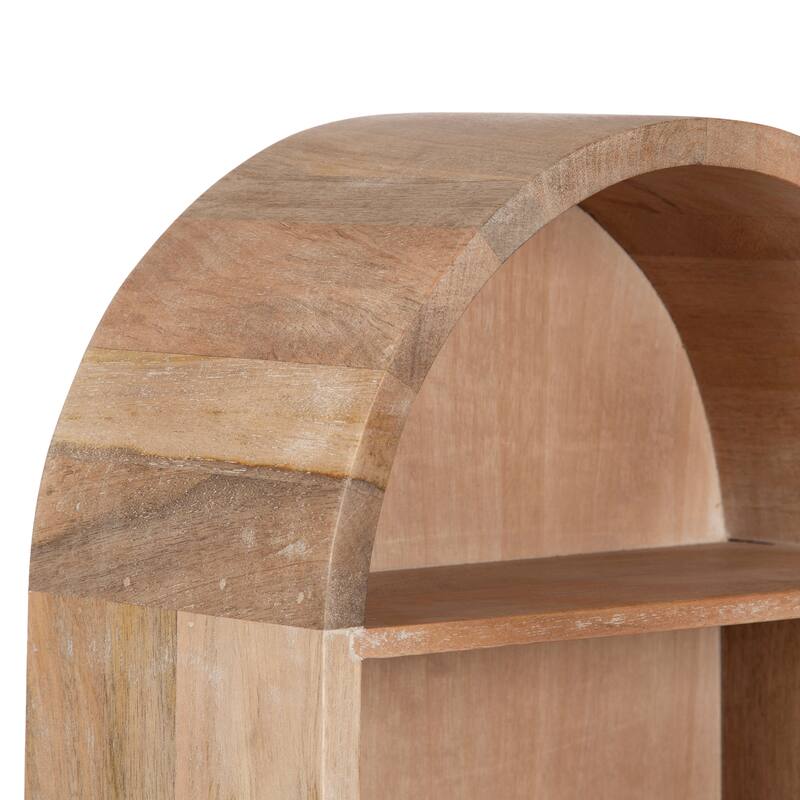 Kate and Laurel Hutton Wood Capsule Wall Shelf