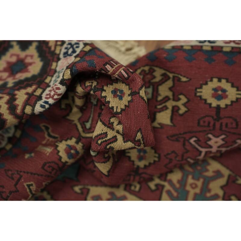 Hand Woven Oriental 100% Wool Carpet Traditional Tribal Oranges & Rust Sumak Area Rug - 12' 0'' X 9' 5''