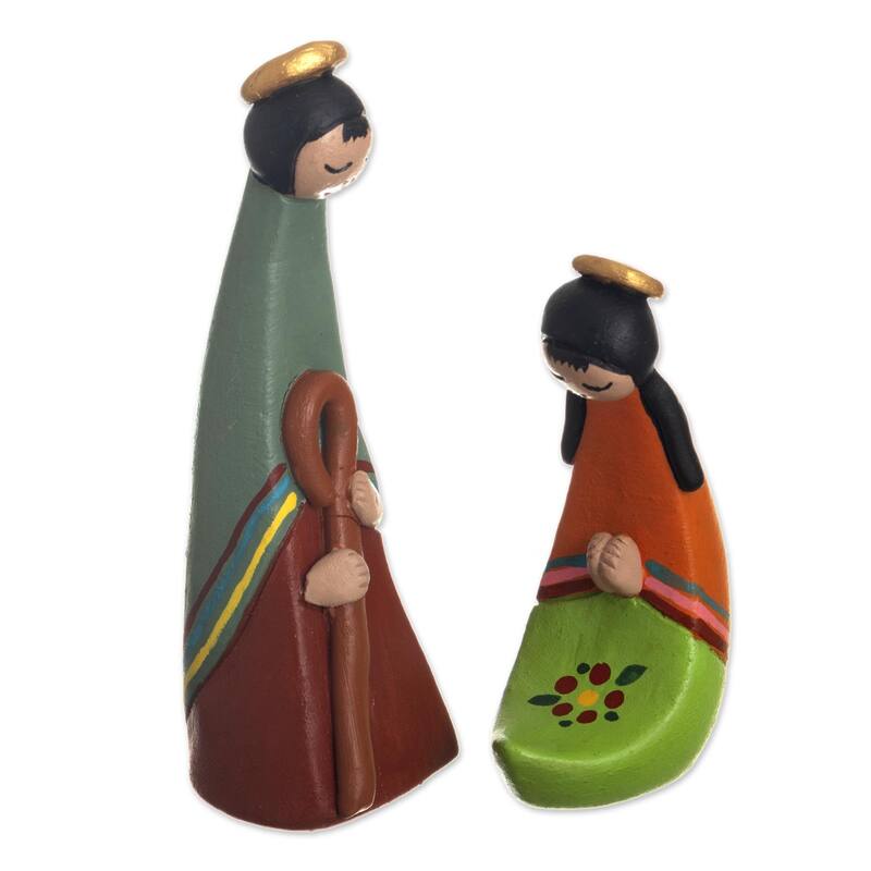 Novica Handmade Born In The Andes Ceramic Nativity Scene (5 Pieces)