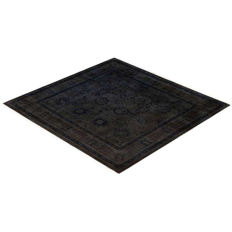 Overdyed One-of-a-Kind Hand-Knotted Area Rug - Black - 6' 0" x 6' 1"