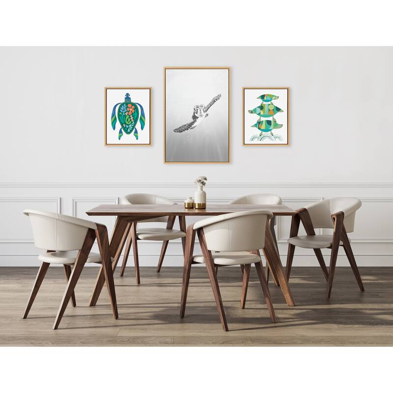 Kate and Laurel Sylvie Turtle Canvas Art Set by Various Artists