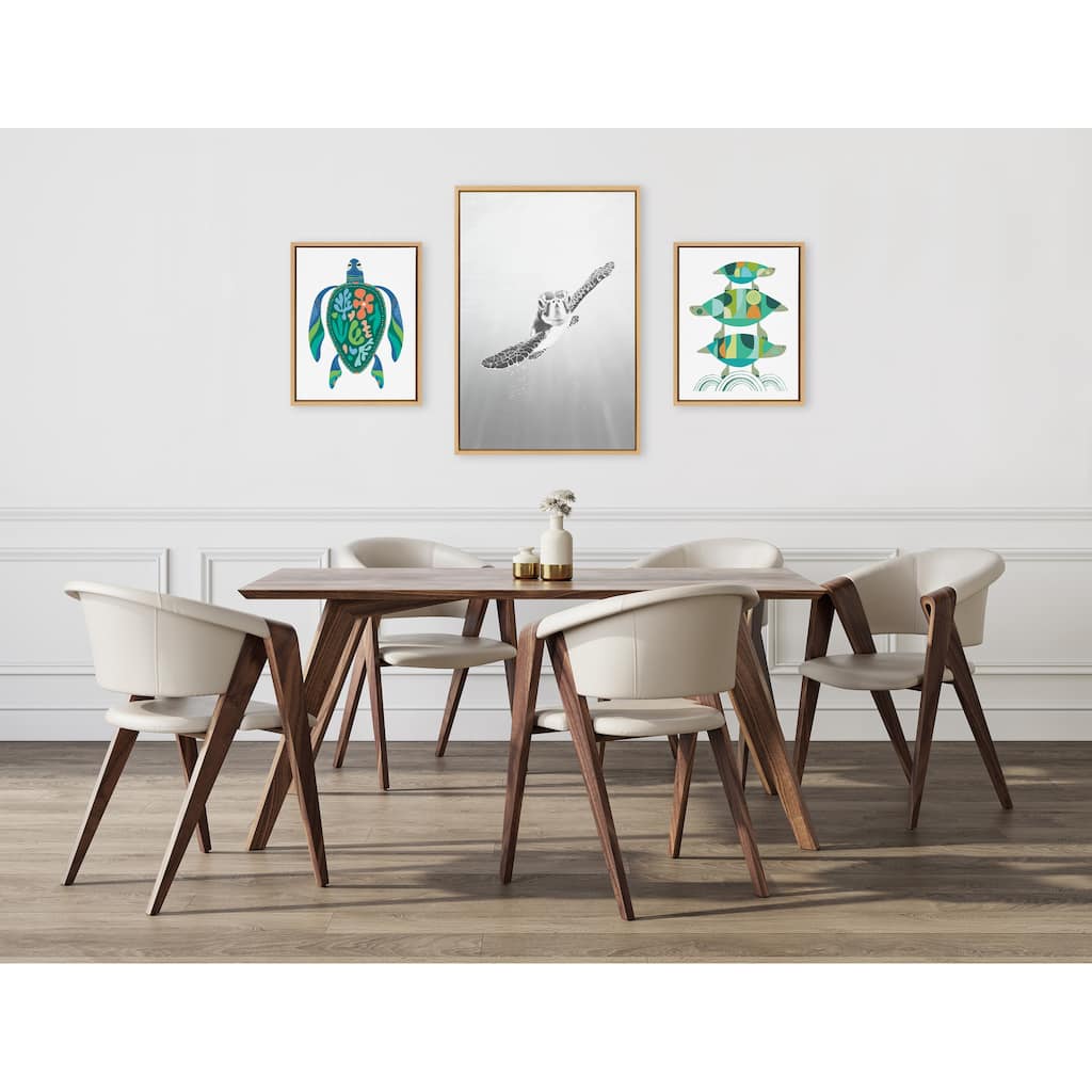 Kate and Laurel Sylvie Turtle Canvas Art Set by Various Artists