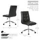 preview thumbnail 9 of 32, Porthos Home Leona Adjustable Steel and Faux Leather Office Chair