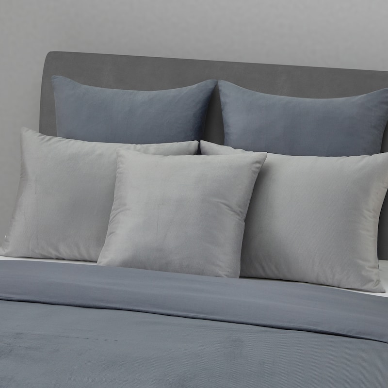 Valencia 20" Square Decorative Throw Pillow - Silver