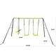 preview thumbnail 5 of 6, 3 in 1 Outdoor Playground Metal Children Swing Set with for Age 3 Up
