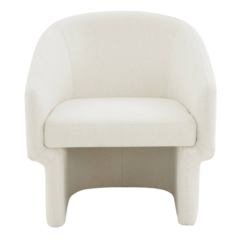 SAFAVIEH Couture Pagona Barrel Back Accent Chair (Fully Assembled) - 30Wx29Dx32H - Ivory