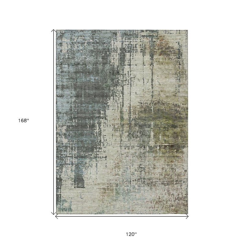 HomeRoots Abstract Transitional Rectangle Outdoor Rug