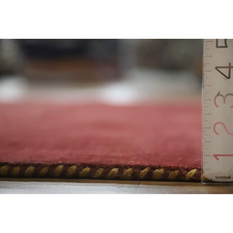 Hand Knotted Oriental 100% Wool Carpet Tribal Animal Pictorial Red Gabbeh Area Rug - 7' 7'' X 4' 10''