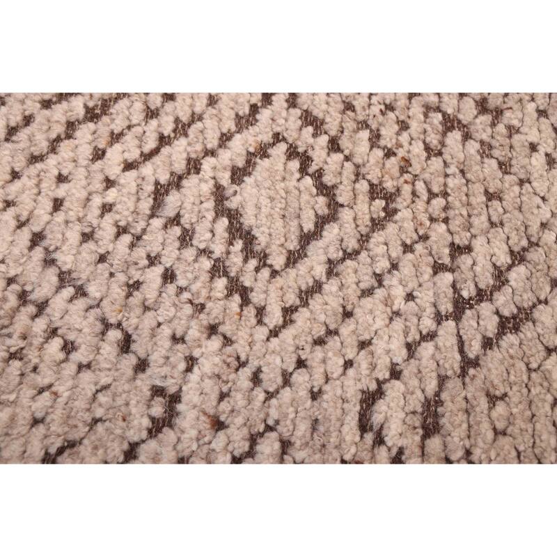 ECARPETGALLERY Hand-knotted Tangier Taupe Wool Rug - 5'4 x 7'6