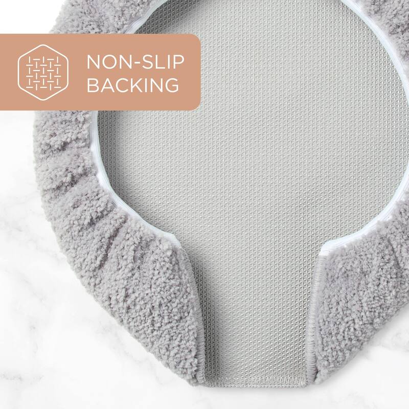 TOWN & COUNTRY EVERYDAY Ultra Plush Solid Tufted Toilet Lid Cover, Soft and Absorbent, Non-Slip Cover, Machine Washable