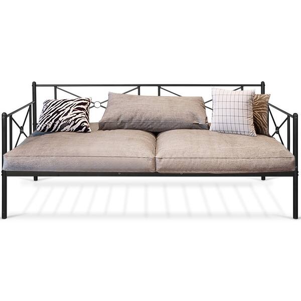 Shop Costway Metal Twin Size Daybed Sofa Beds Frame Guest Dorm