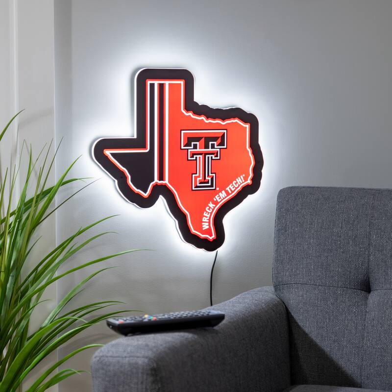Texas Tech University LED Lighted Sign - Cherry