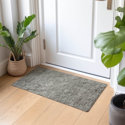 Machine Washable Indoor/ Outdoor Chantille Modern Abstract Rug