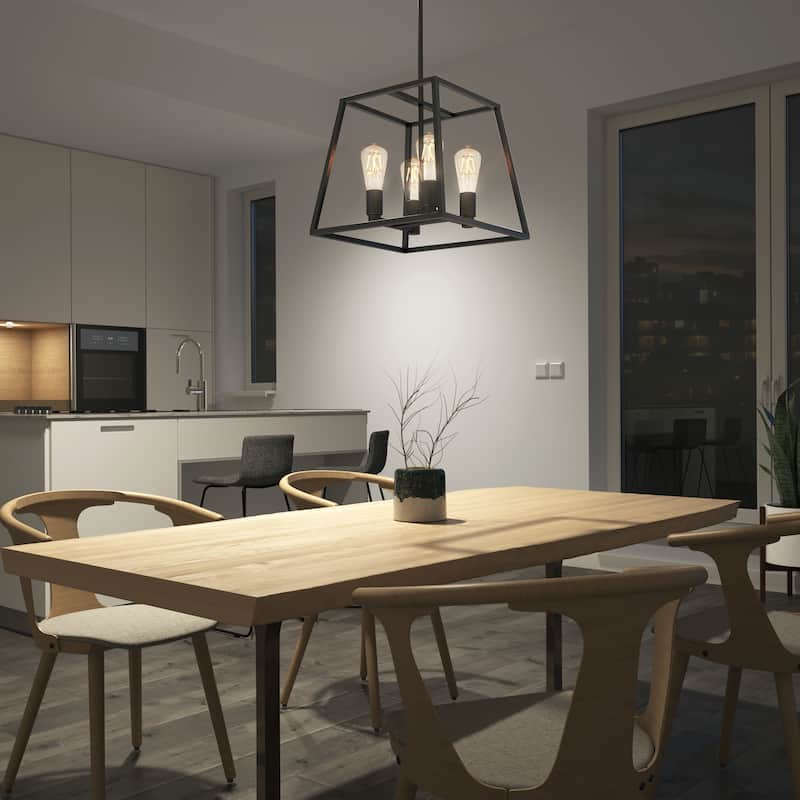Artika Carter Square Chandelier, Black