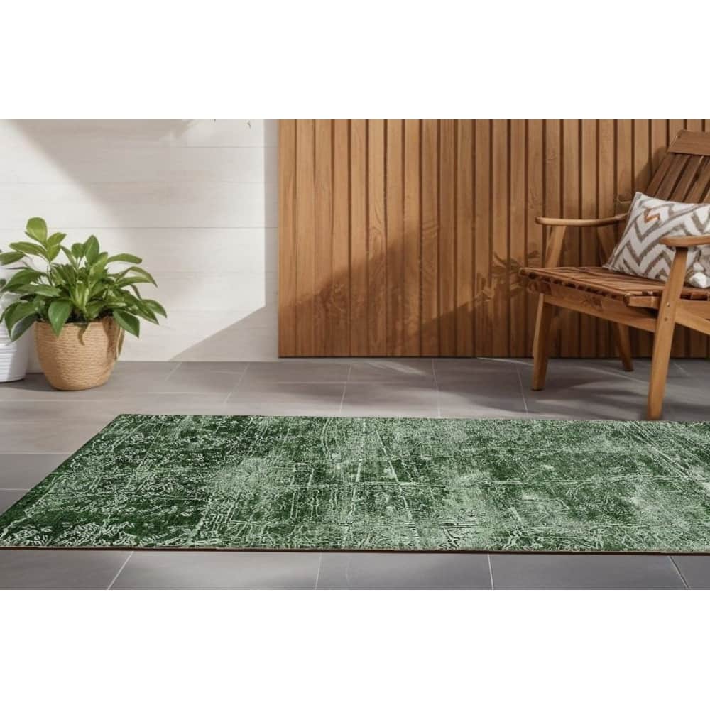 Fari Artistic Abstract Weather Resistant Classic Meets Modern Outdoor Rug