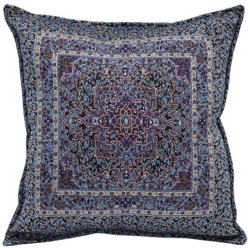 Moroccan Sultan Decorative Throw Pillow - Blue/Gold