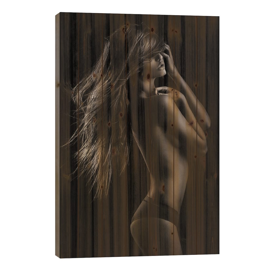 Sensual Beauty Print On Wood by Martin Krystynek - Multi-Color
