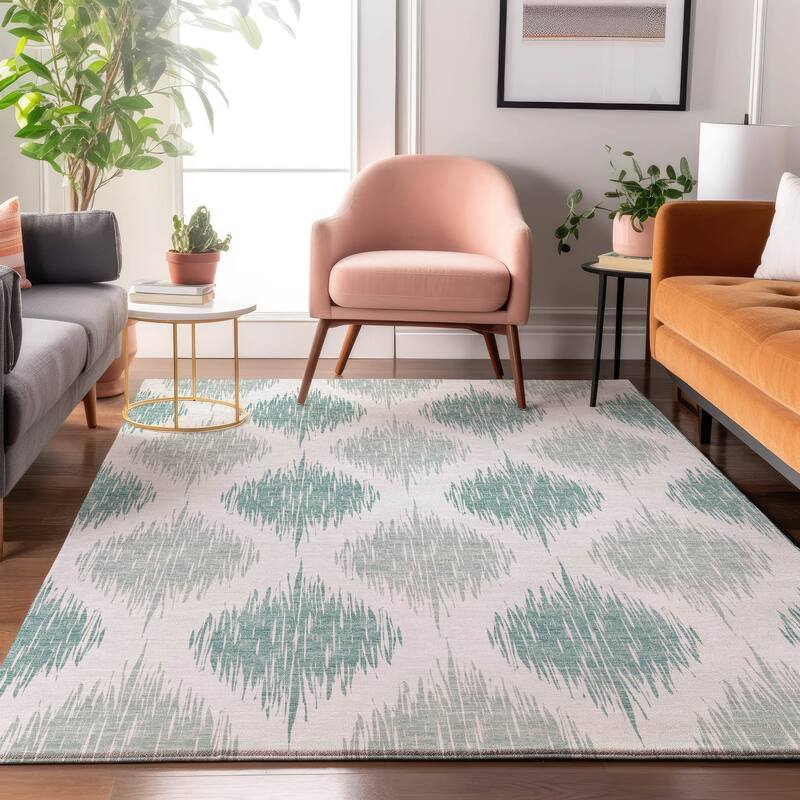 Premium Washable Super Soft Mayfield Rug - Aqua - 9' x 12'