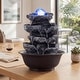 preview thumbnail 55 of 63, Costway Tabletop Water Fountain with Rolling Crystal Ball, Stacked Rock Cascade