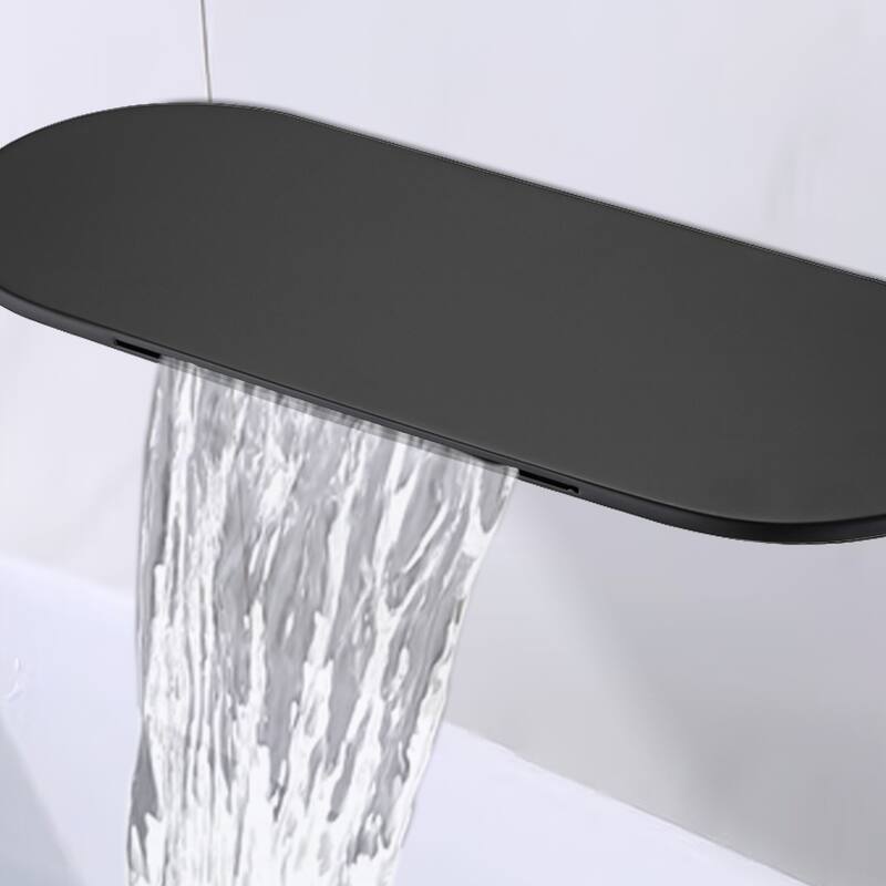 Topcraft Wall Mount Single Handle Waterfall Bathroom Faucet