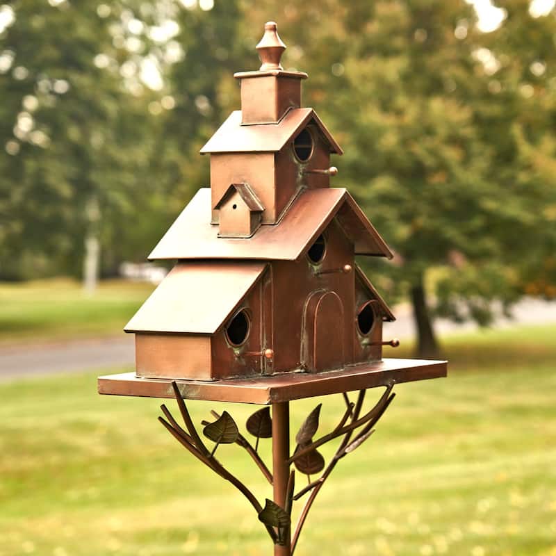 Church Design Iron Stake Birdhouse by Havenside Home