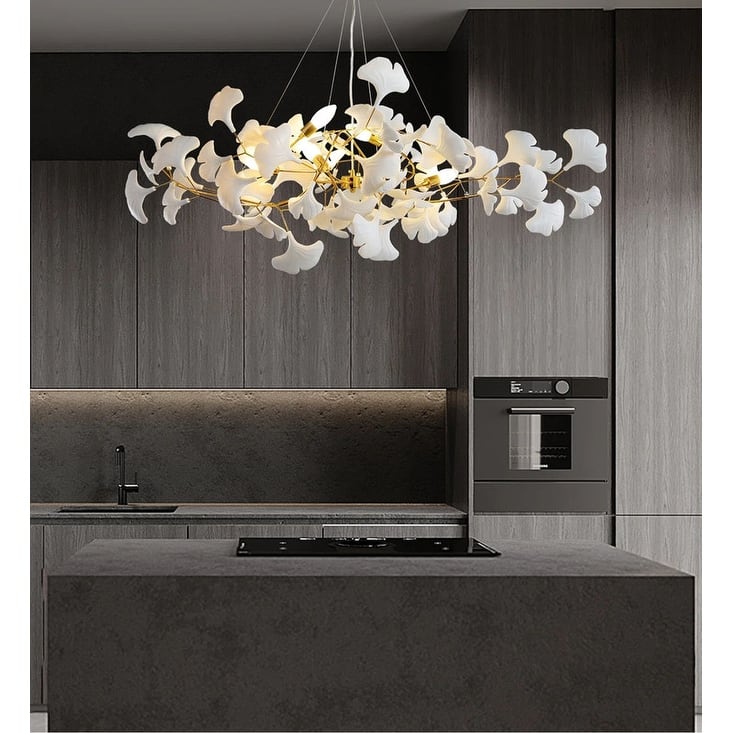 KAYLA Luxury Ginkgo Branch Chandelier for Living Room, Dining Room, Foyer, Kitchen Island