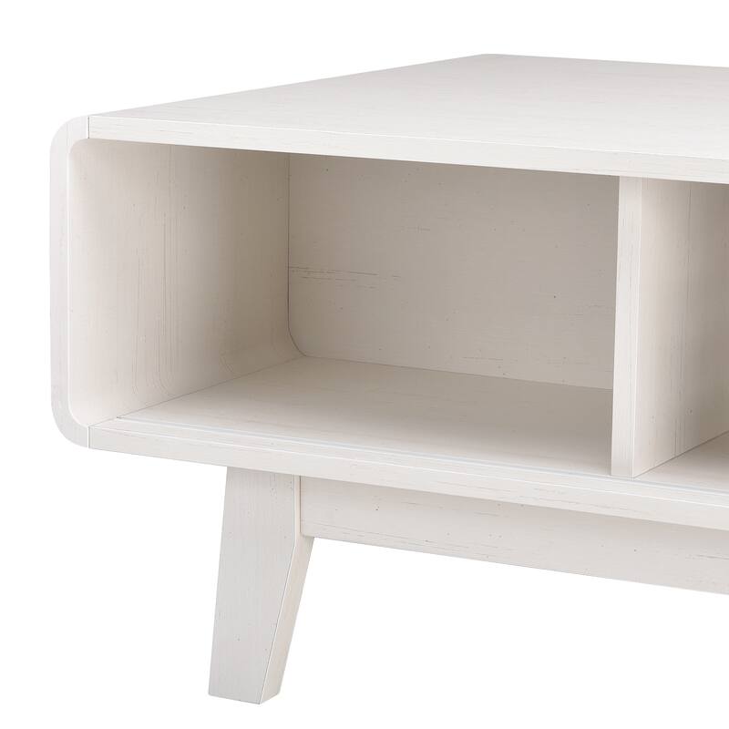 Coffee Table, Living Room Tables, Modern Table with Storage, Mid Century Farmhouse Wood Coffee Table for Living Room