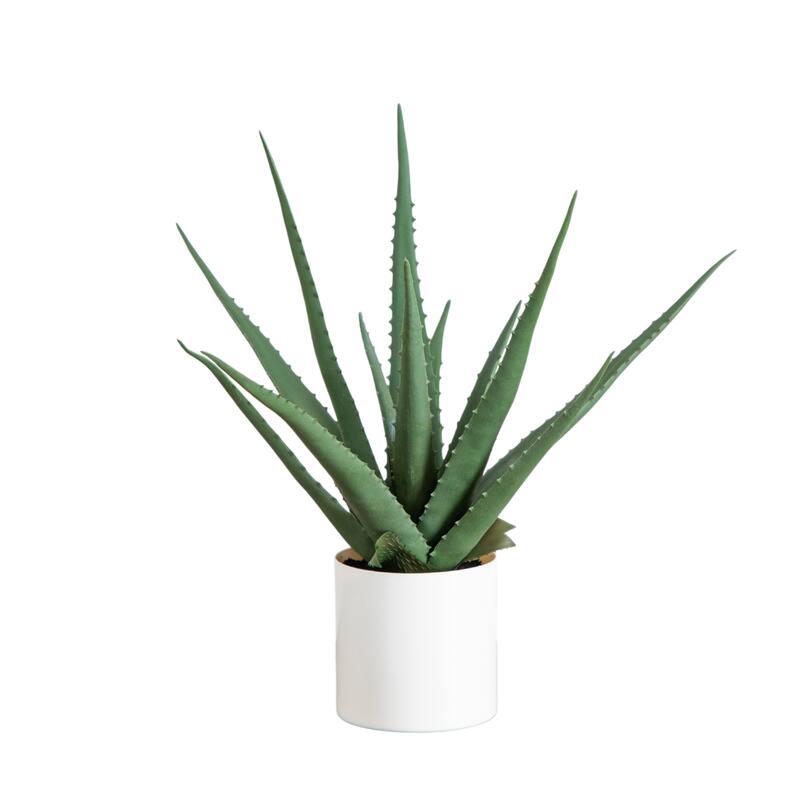 17.5-in Artificial Agave Plant - Green