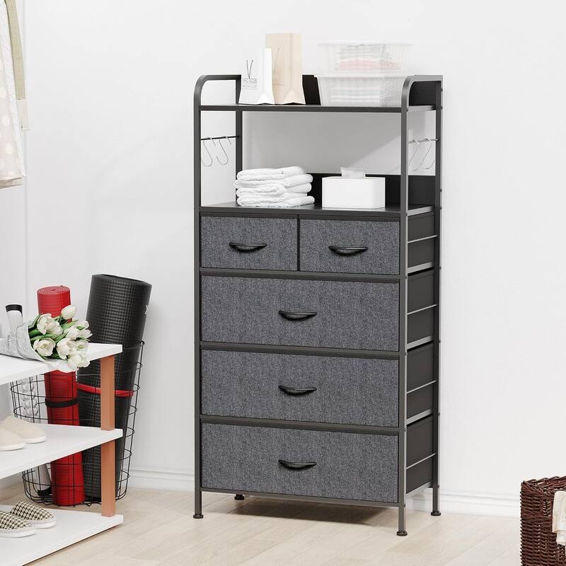 Dresser & Chest of Drawers Organizer Unit with 5 Drawers