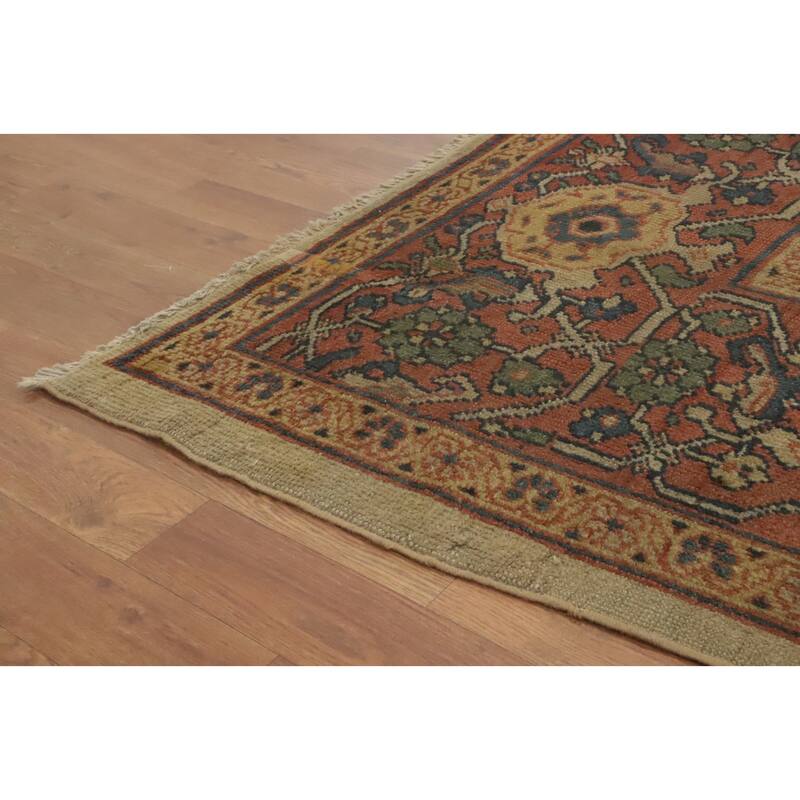 Hand Knotted Oriental 100% Wool Carpet Traditional Floral Brown Sultanabad Area Rug - 12' 5'' X 10' 9''