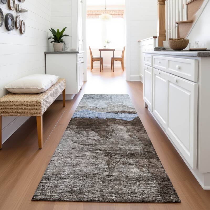 Premium Washable Super Soft Modern Chic Mayfield Rug - Chocolate - 2'3" x 7'6"