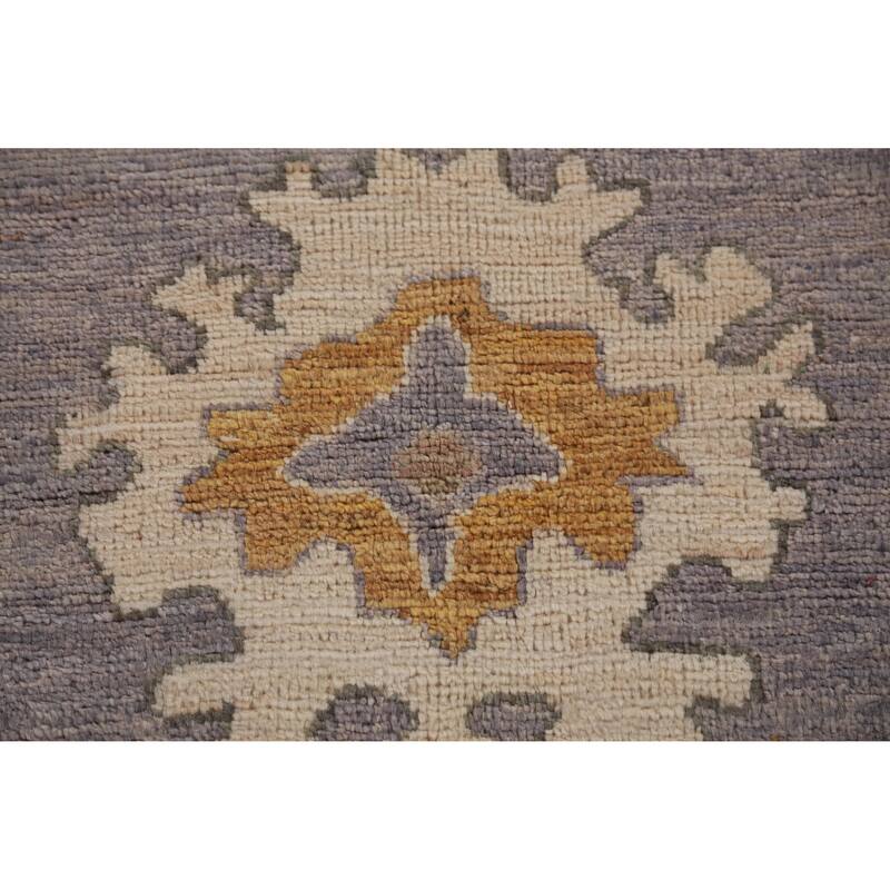 Hand Knotted Oriental 100% Wool Carpet Transitional All-Over Purples Oushak Area Rug - 9' 8'' X 8' 3''