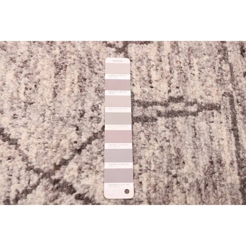 ECARPETGALLERY Hand-knotted Tangier Grey Wool Rug - 5'7 x 7'9