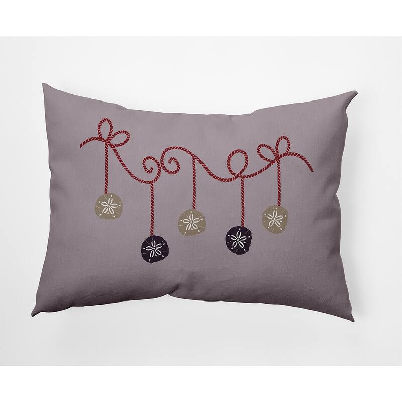 Sanddollar Ornaments Christmas Soft Spun Polyester Decorative Throw Pillow - Specialty - Frosting