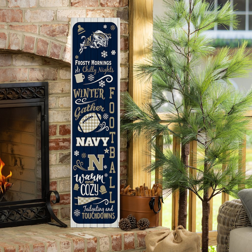 47" Double Sided Seasonal Porch Leaner, US Naval Academy - 47" x 11.25"