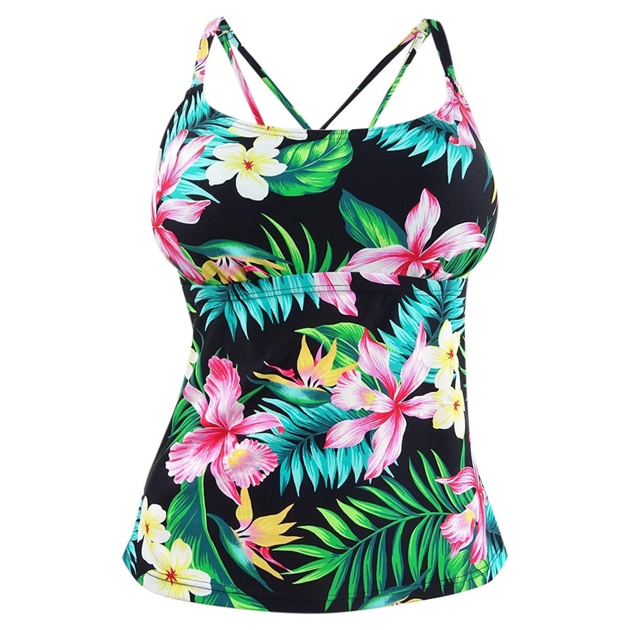 black tankini swim top