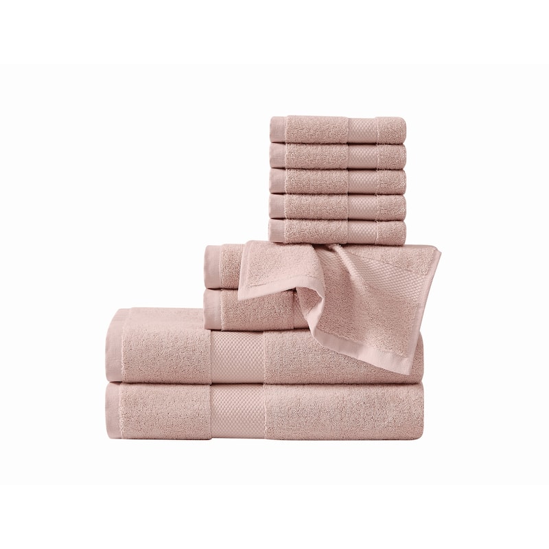 Cannon Luxe Turkish Cotton 10 Piece Towel Set - Blush