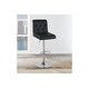 preview thumbnail 26 of 24, Adjustable Bar stool Faux Leather Tufted Chrome Base Set of 2