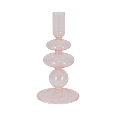 Sagebrook Home Glass Candle Holder - Elegant Decor for Cozy Evenings