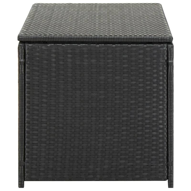 vidaXL Patio Storage Box Poly Rattan 39.3"x19.6"x19.6" Black