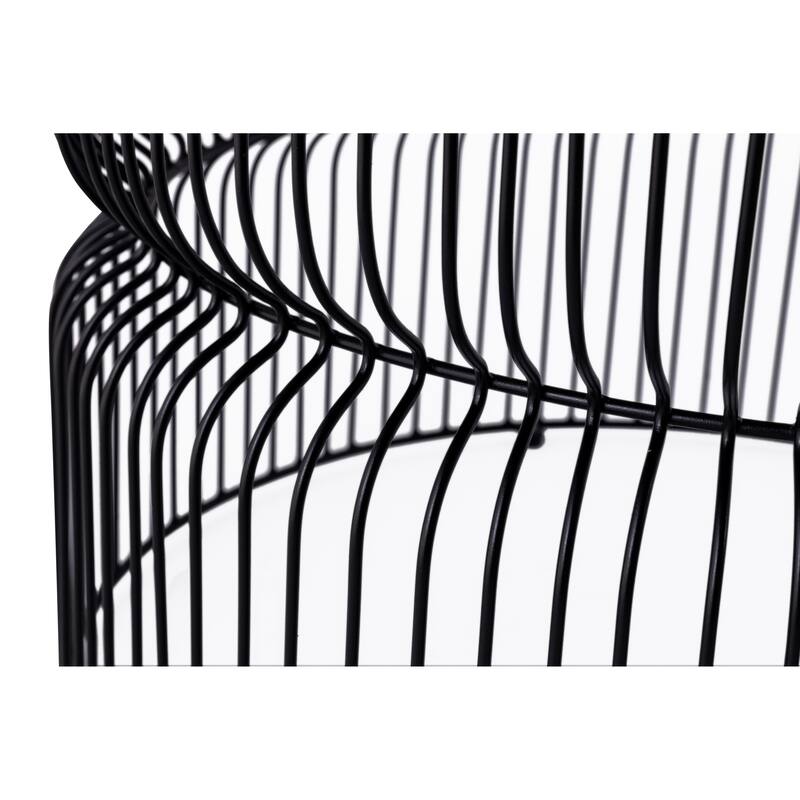 Modern Contemporary Metal Nested Base And Tinted Tempered Glass Top Material Round Coffee Table