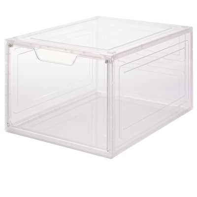 Simplify Set of 6 Stackable Shoe Boxes in Clear