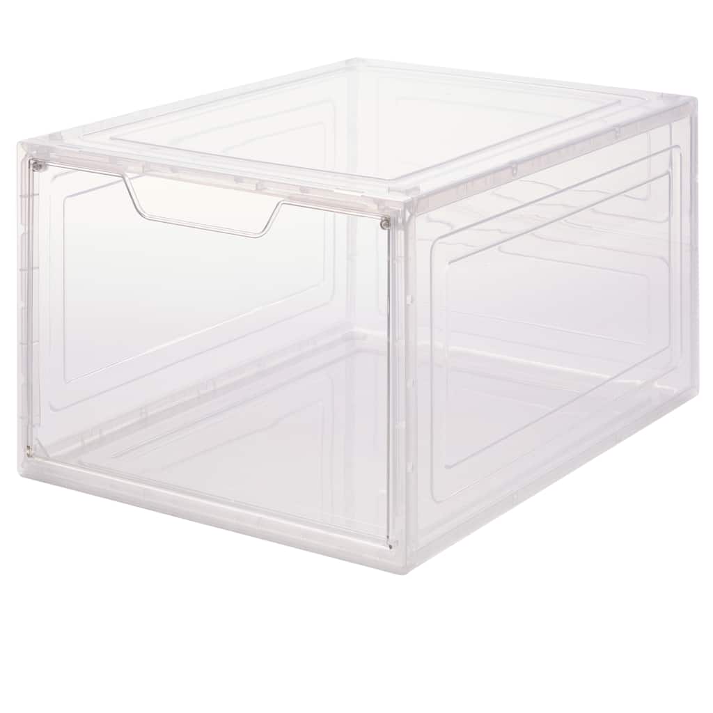 Simplify Set of 6 Stackable Shoe Boxes in Clear