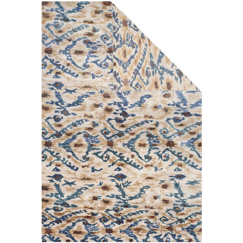 SAFAVIEH Couture Hand-Knotted Luxor Liselot Banana Silk Rug