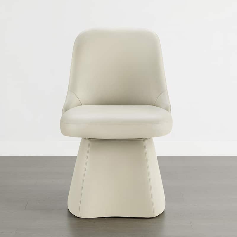 Anna Upholstered Swivel Armless Dining Chair for Kitchen Living Room