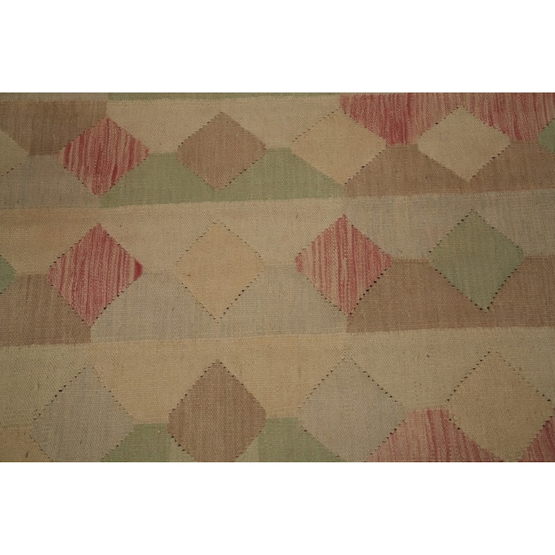 Hand Woven Oriental 100% Wool Carpet Southwestern Modern Multi-Colored Kilim Area Rug - 8' 0'' X 4' 8''
