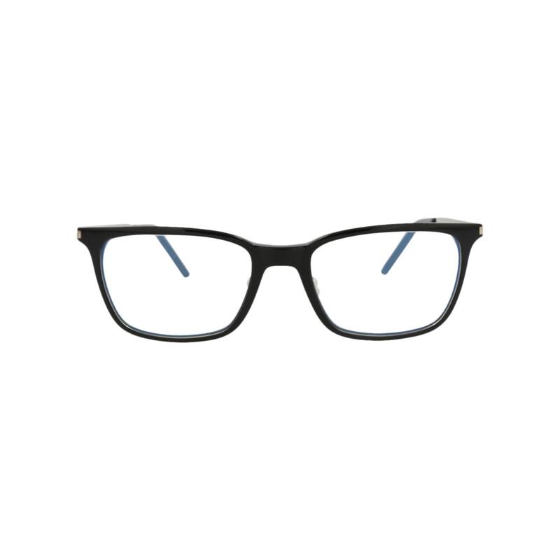 Saint Laurent Square-Frame Acetate Optical Frames - Black Silver Transparent - Black