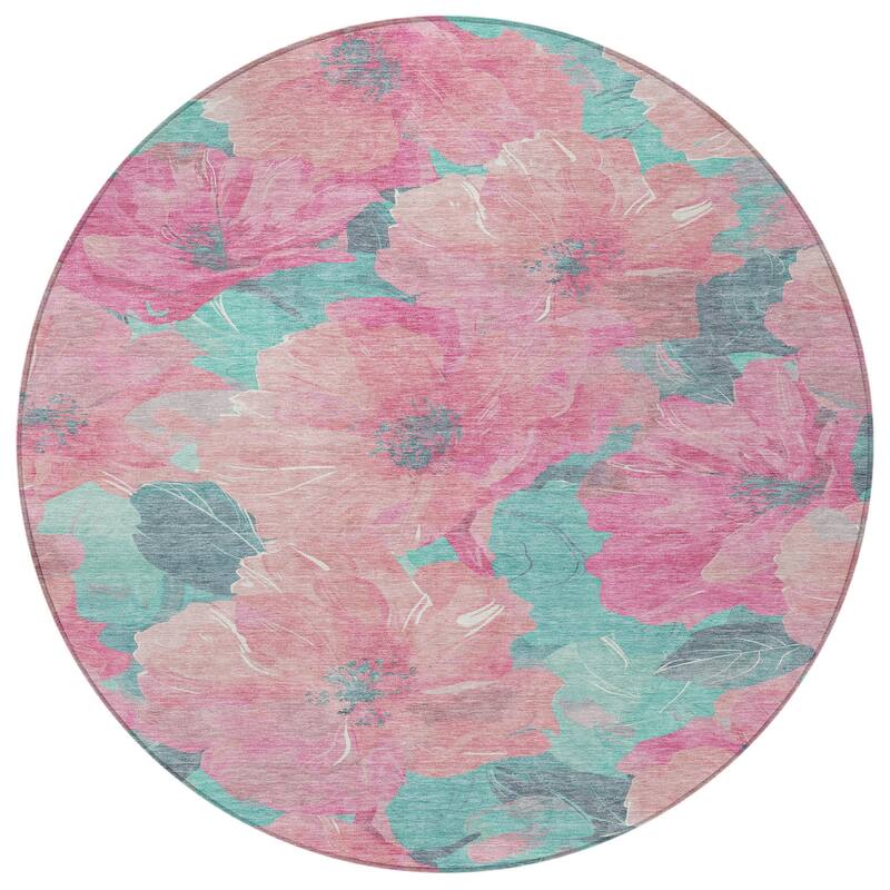 HomeRoots Floral Transitional Rectangle Outdoor Rug