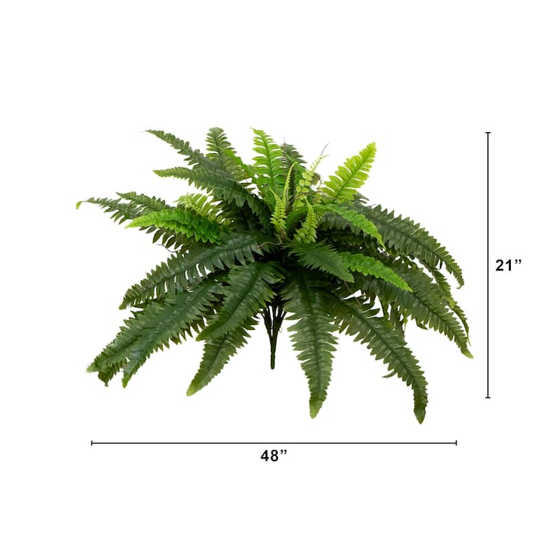 Artificial Boston Ferns - 40" - Green - Set of 2