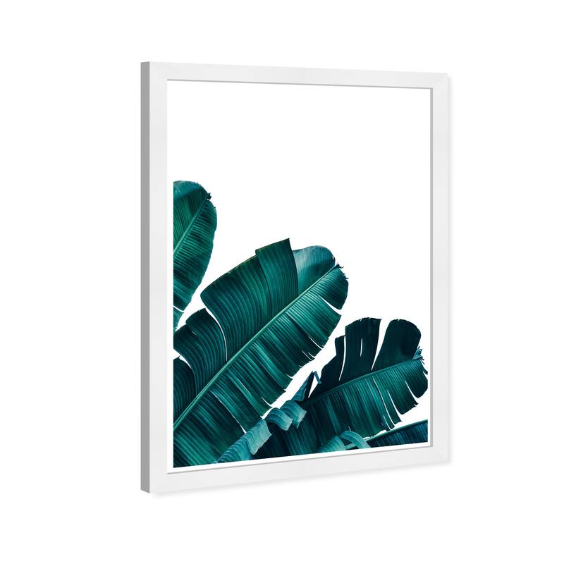 Wynwood Studio Prints Floral and Botanical Leaves II White and Tropical Wall Art Canvas Print